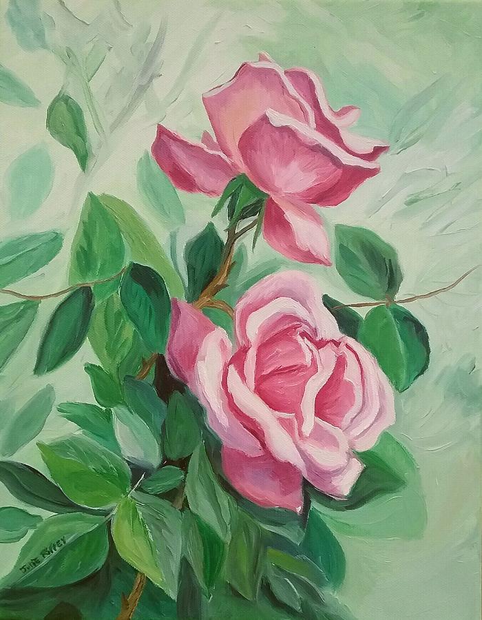 Roses on the Vine Painting by Julie Brugh Riffey