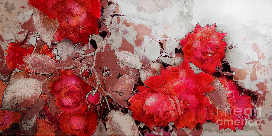 Roses Red Painting by Angie Braun