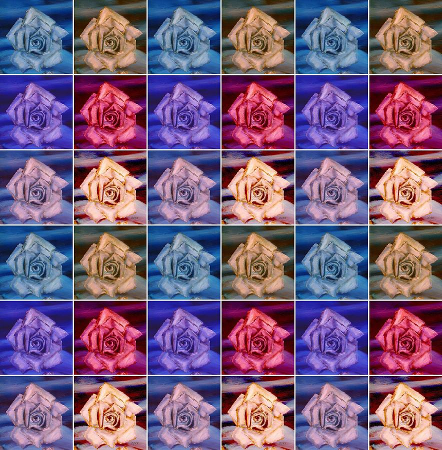 Roses Squared Digital Art by Deborah D Russo