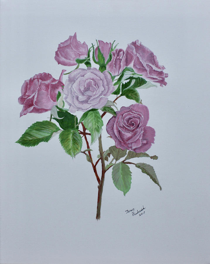 Roses Painting by Terry Frederick