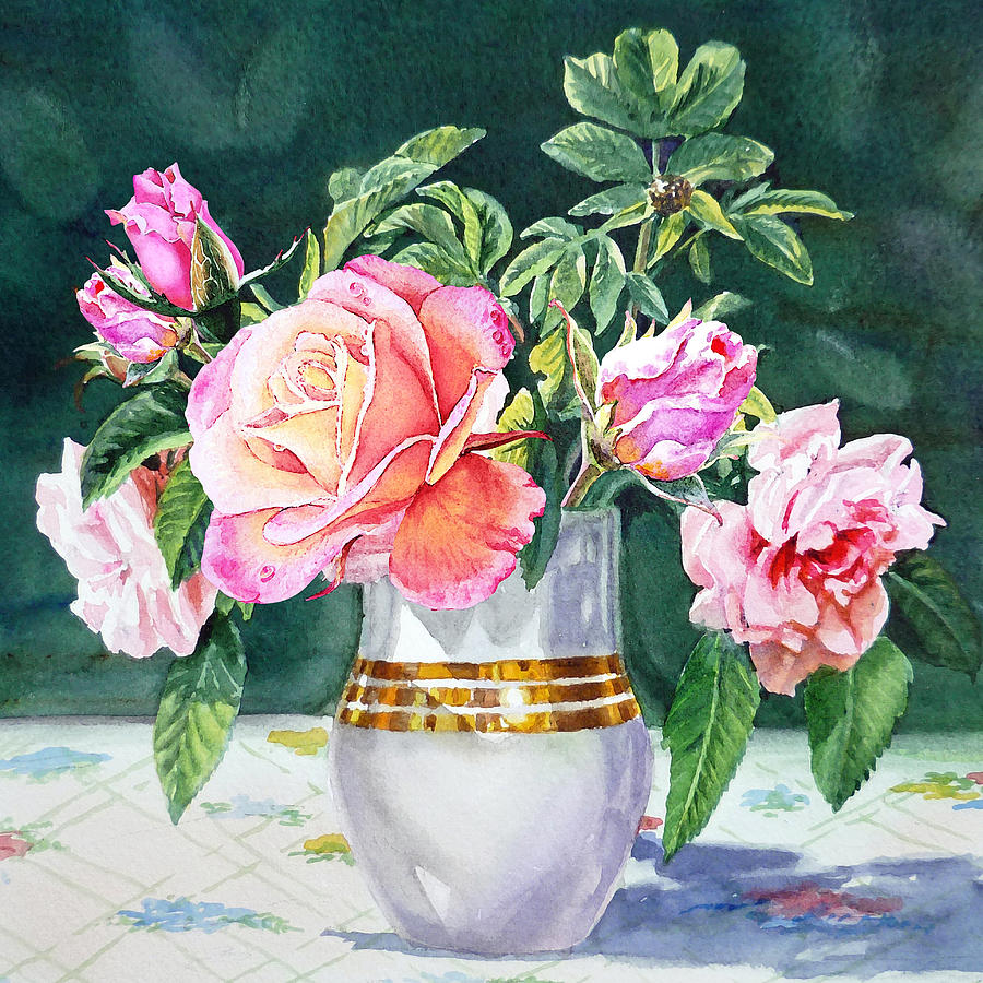 Rose Painting - Roses Under The Sun by Irina Sztukowski