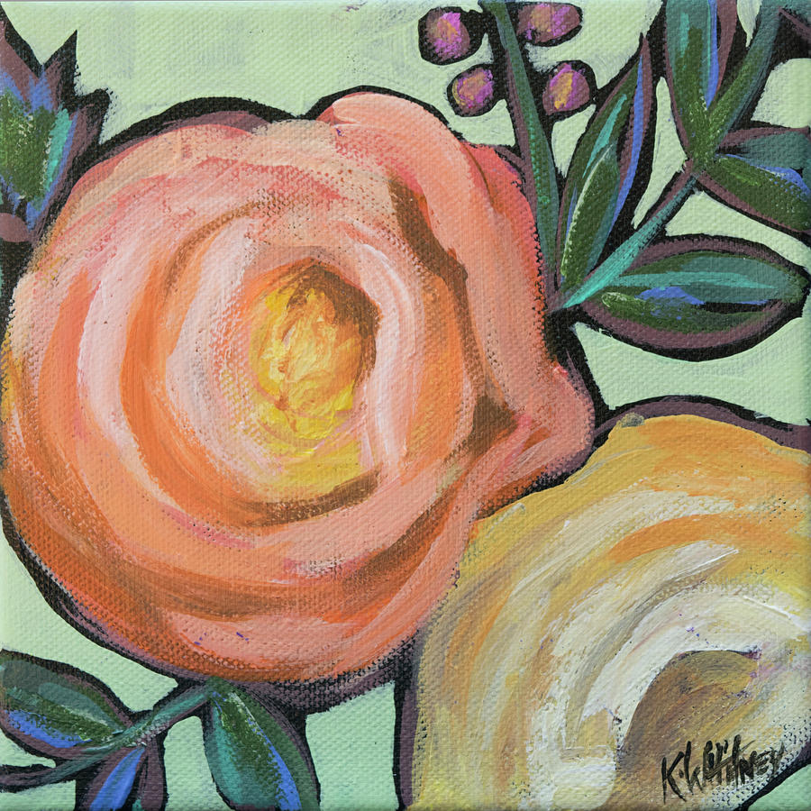 Rose Painting - Rosey Duo by Kristin Whitney