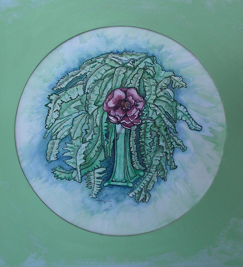 Rosey Fern Painting by Lyn Hayes