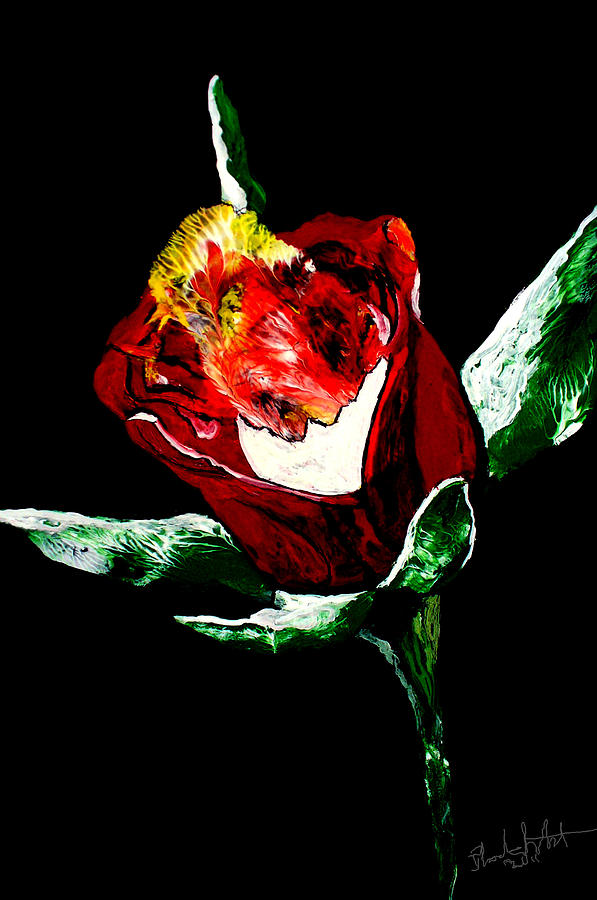 Rose Painting - Rosey by Pj LockhArt