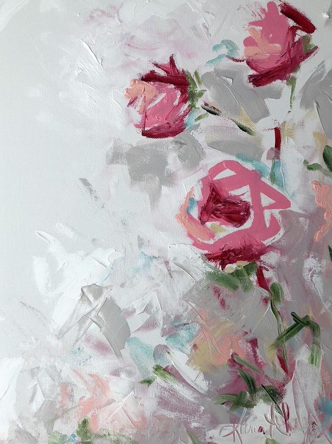 Rosey Rose Painting by Karen Ahuja