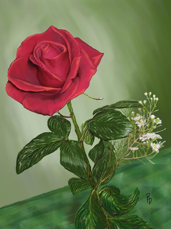 Rosey Rose Digital Art by Ric Darrell