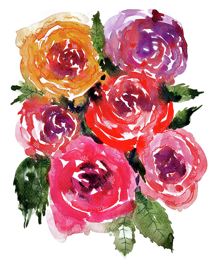 Flower Painting - Rosey by Tonya Doughty
