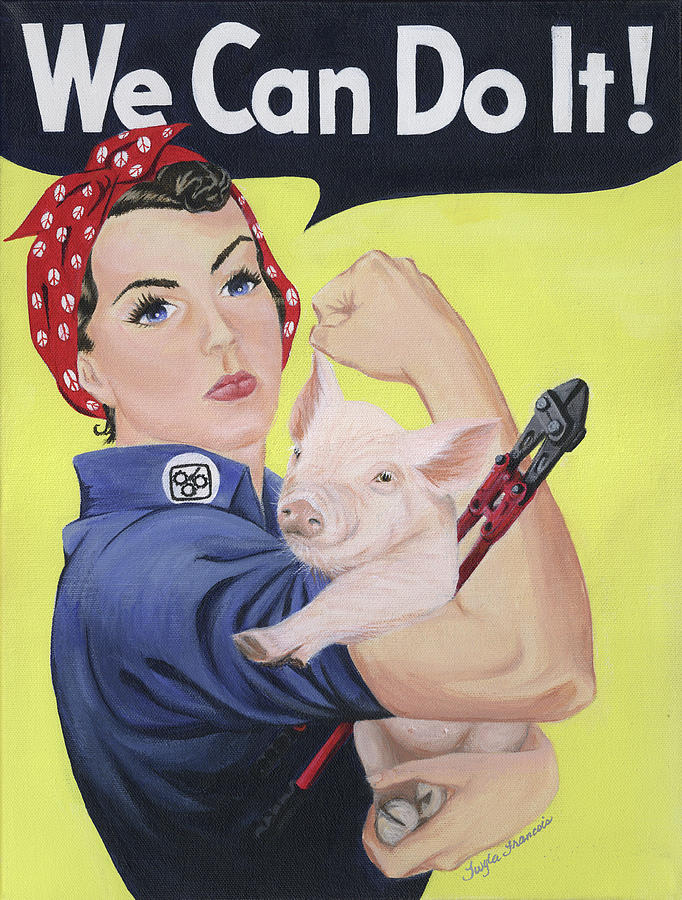 Animal Liberation Painting - Rosie the Rescuer by Twyla Francois