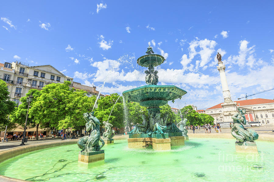 Rossio Square Lisbon Photograph by Benny Marty