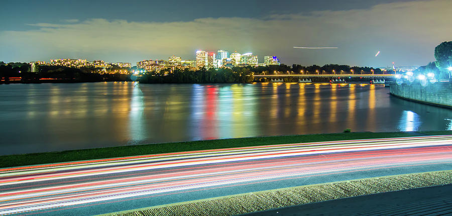 Rosslyn, Arlington, Virginia, USA city skyline on the Potomac Ri Photograph by Alex Grichenko