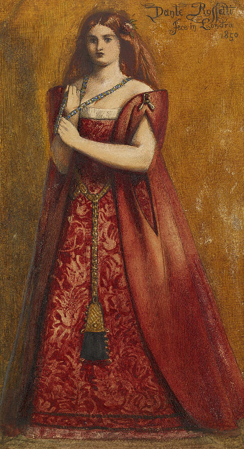 Rosso Vestita  Painting by Dante Gabriel Rossetti