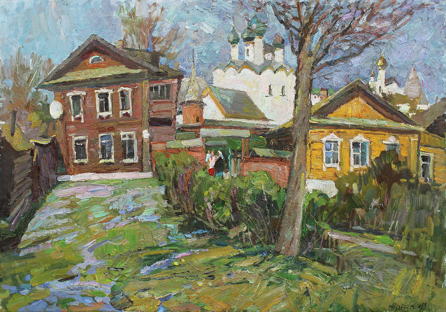 Rostov yards Painting by Juliya Zhukova