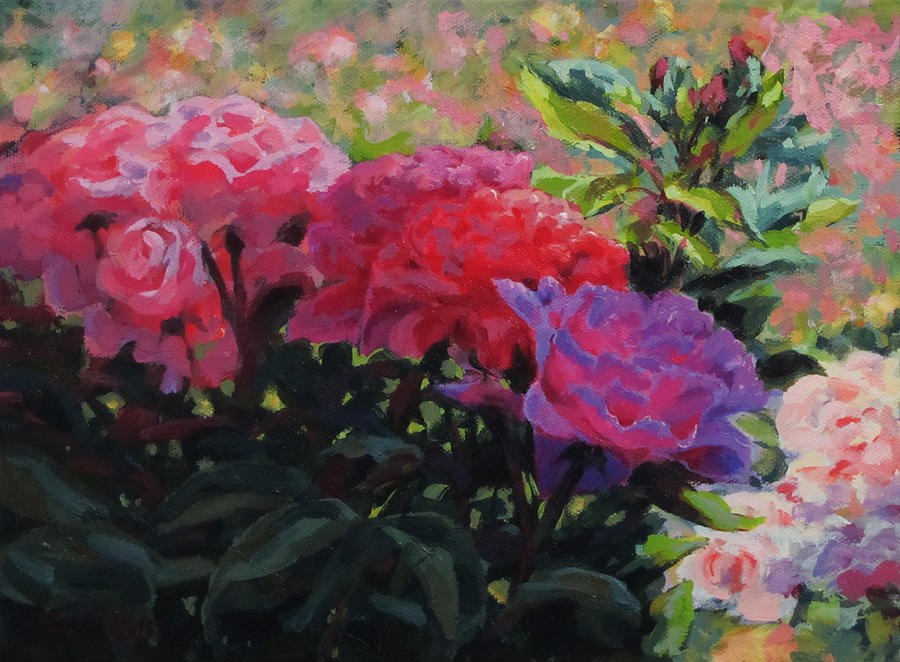 Rosy Glow Painting by Karen Ilari
