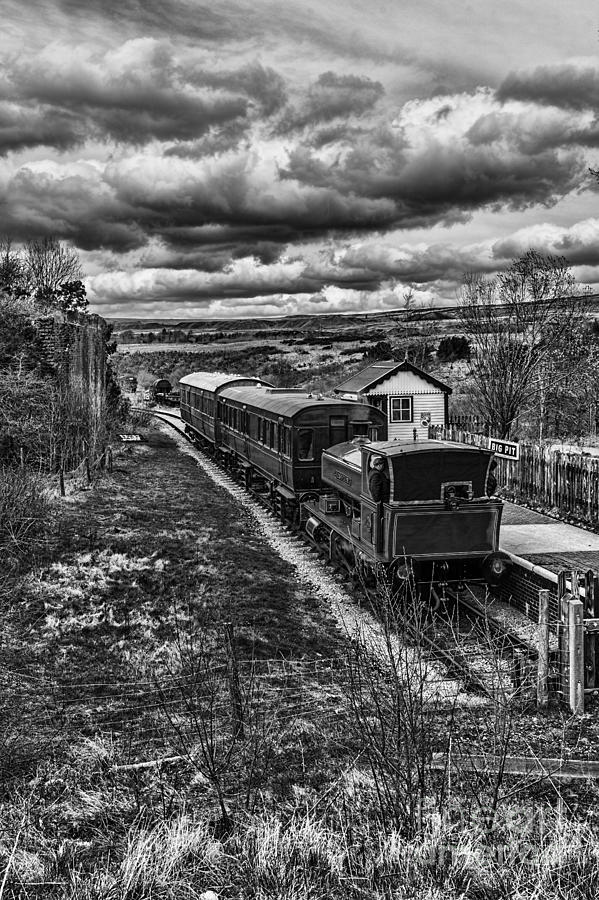 Rosyth No 1 At Big Pit Halt 2 Mono Photograph by Steve Purnell