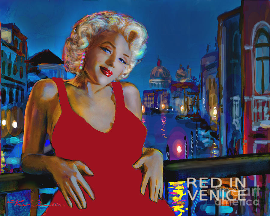 Portrait Painting - ROT in Venedig / RED in Venice by Theo Danella