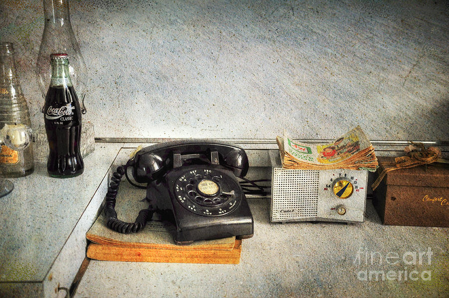 Book Photograph - Rotary Dial Phone in Black S and H Stamps by Paul Ward