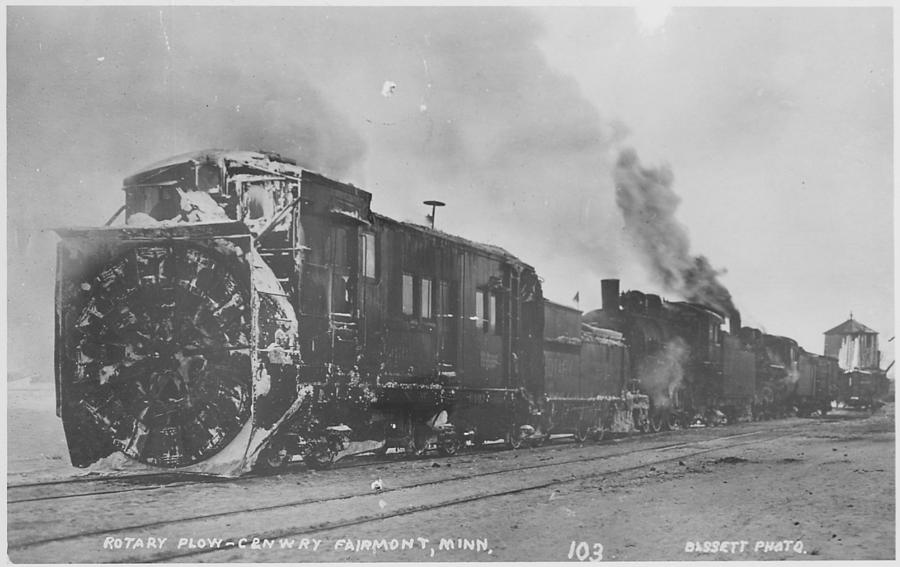 Rotary Plow Ready to Work in Minnesota Photograph by Chicago and North Western Historical Society