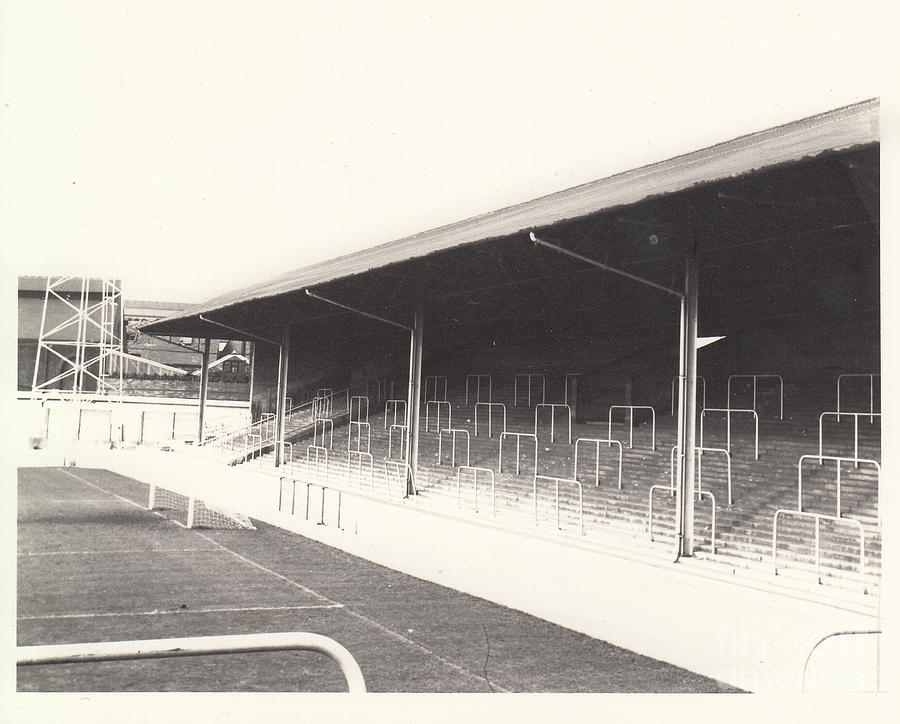 Rotherham - Millmoor - Railway End 2 - BW - April 1970 Photograph by Legendary Football Grounds