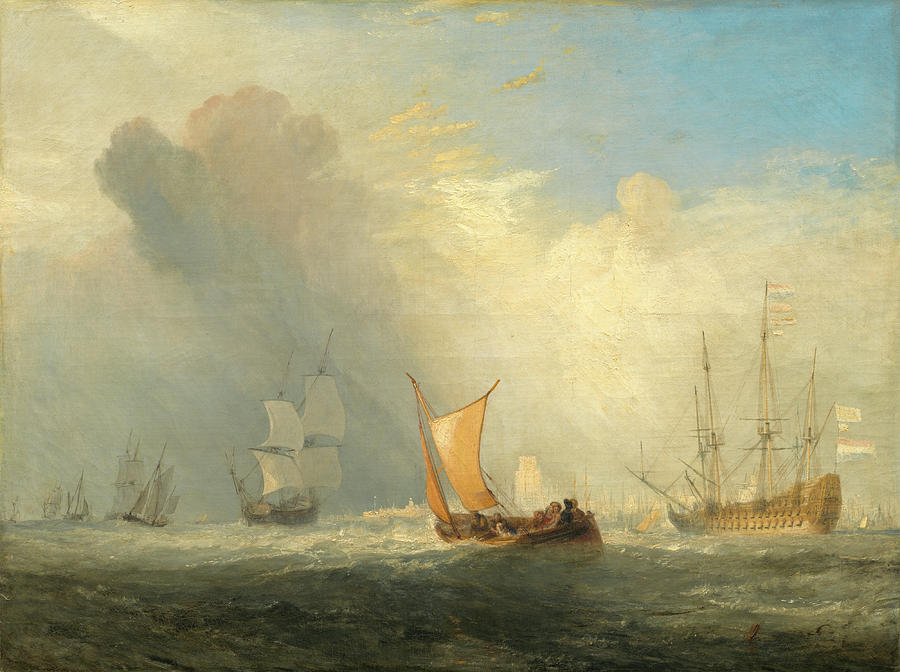Rotterdam Ferry-Boat Painting by William Turner