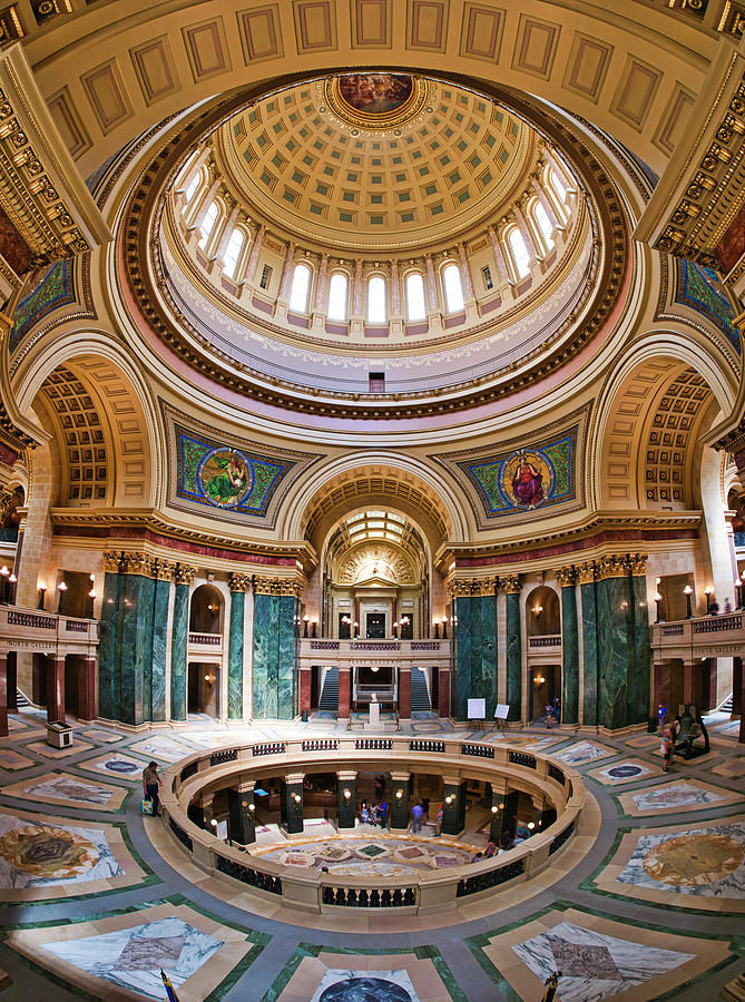 Rotunda - Capitol - Madison - Wisconsin Photograph by Steven Ralser