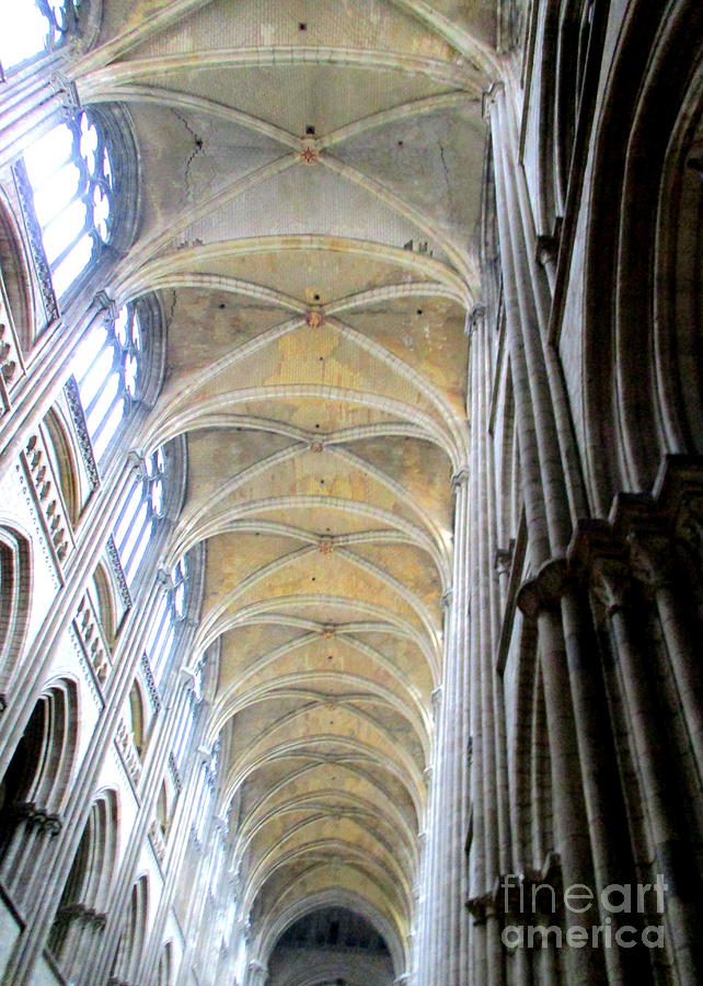 Rouen Cathedral Interior 1 Photograph by Randall Weidner