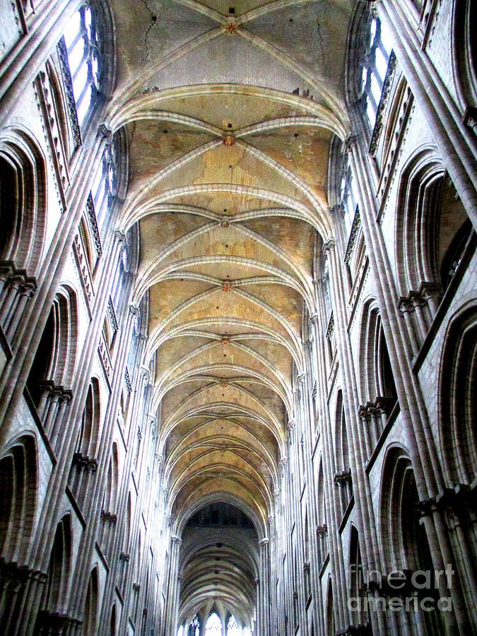 Rouen Cathedral Interior 2 Photograph by Randall Weidner