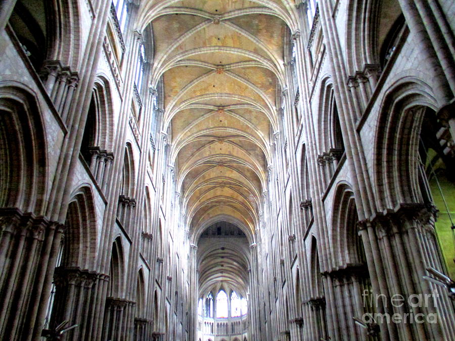 Rouen Cathedral Interior 3 Photograph by Randall Weidner