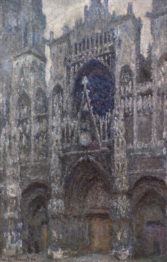 The Portal of Rouen Cathedral by Claude Monet Fashion Handbag