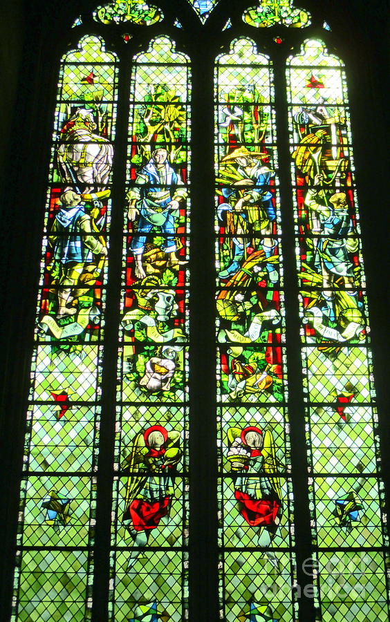 Rouen Stained Glass 1 Photograph by Randall Weidner
