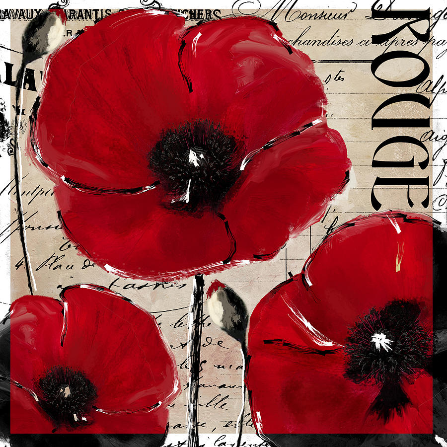 Poppy Painting - Rouge I Poppy by Mindy Sommers