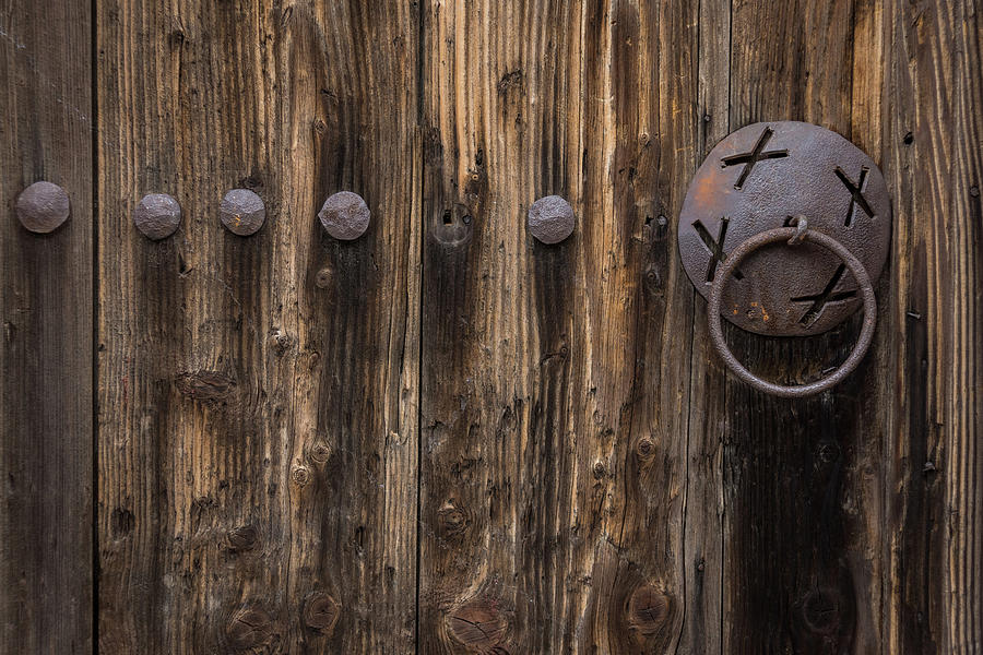 Rough and Rusty Vintage Wooden Door Photograph by Georgia Mizuleva