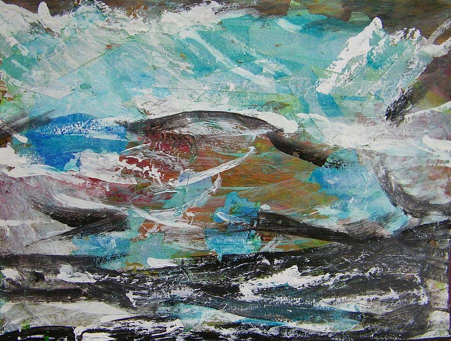 Abstract Painting - Rough Landing by Judith Redman