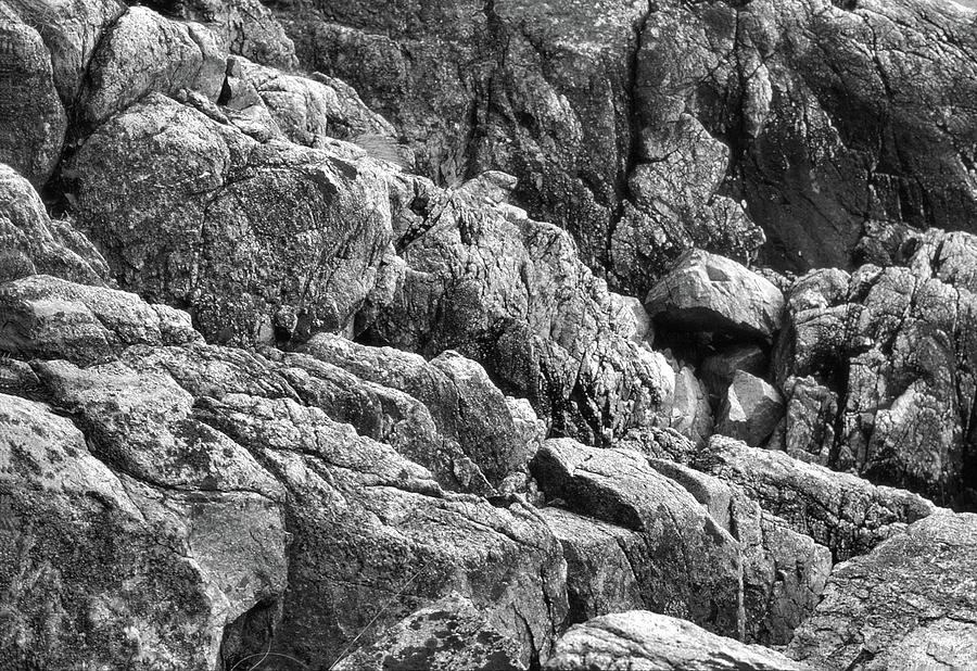 Rough Rocks BW  Photograph by Lyle Crump