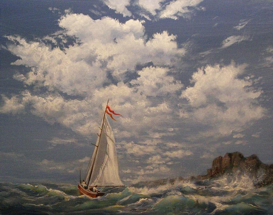 Rough Sailing Painting by Tom Shropshire