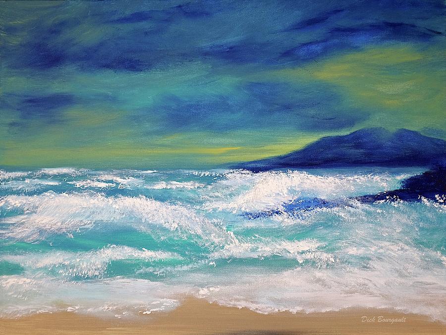 Rough Seas II Painting by Dick Bourgault
