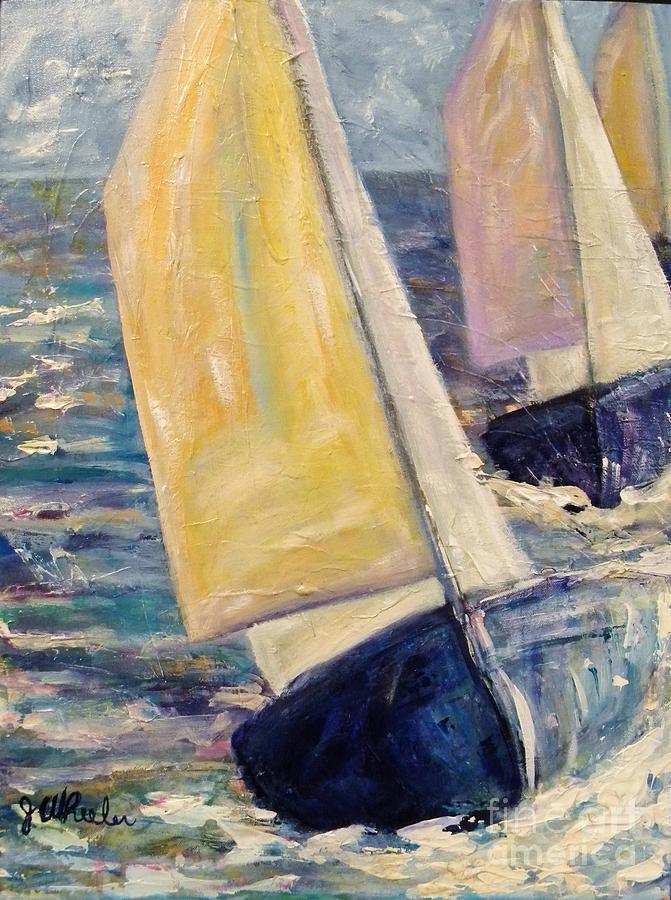 Rough Seas Painting by JoAnn Wheeler