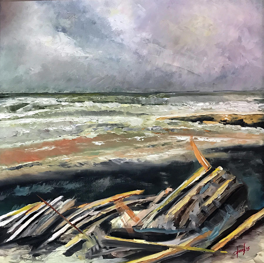 Rehoboth Noreaster Painting by Josef Kelly Rehoboth Noreaster Painting by Josef Kelly