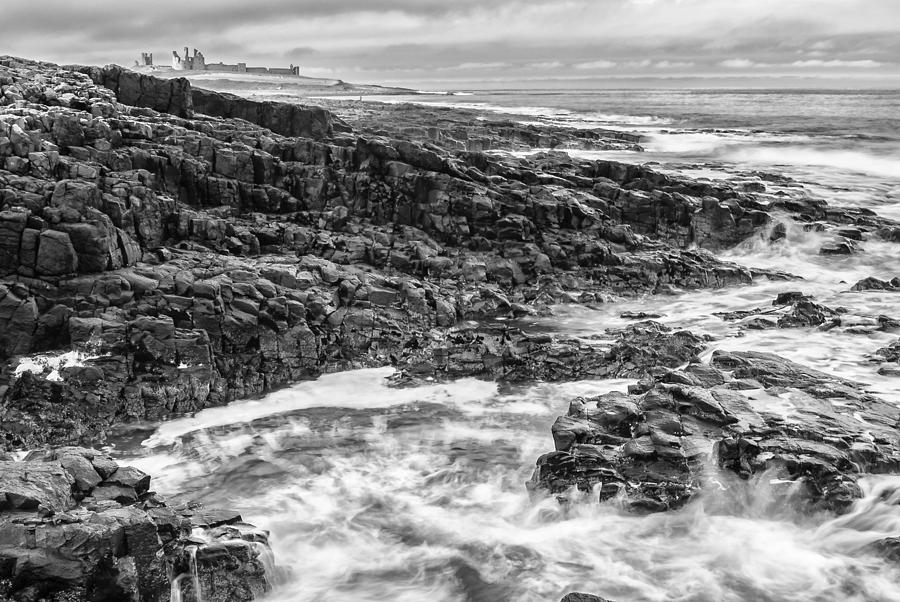 Rough seas near Dunstanburgh Castle. Photograph by John Paul Cullen