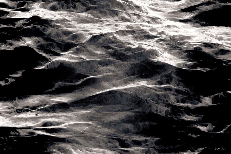 Abstract Digital Art - Rough Waters by Dale   Ford