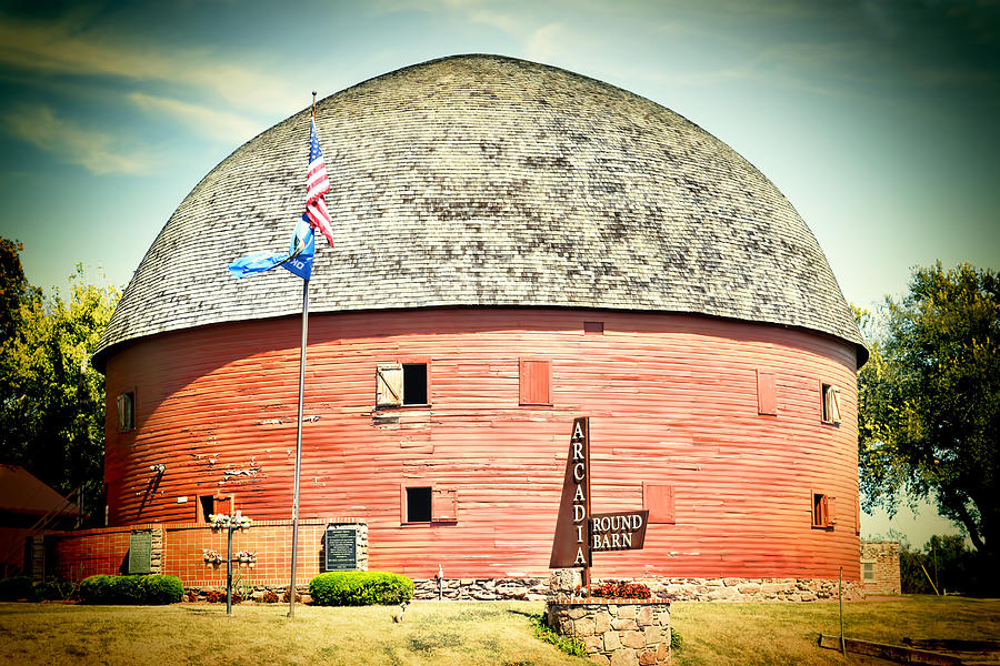 Round Barn On Route 66 - photography Photograph by Ann Powell