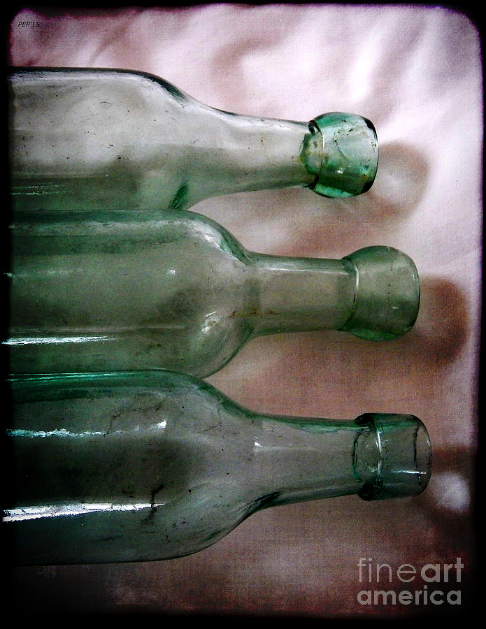 Round Bottom Glass Bottles 2 Photograph by Phil Perkins