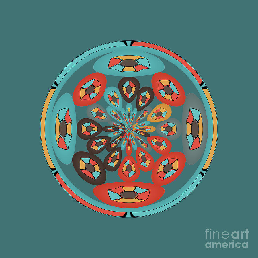 Round geometric design Digital Art by Gaspar Avila