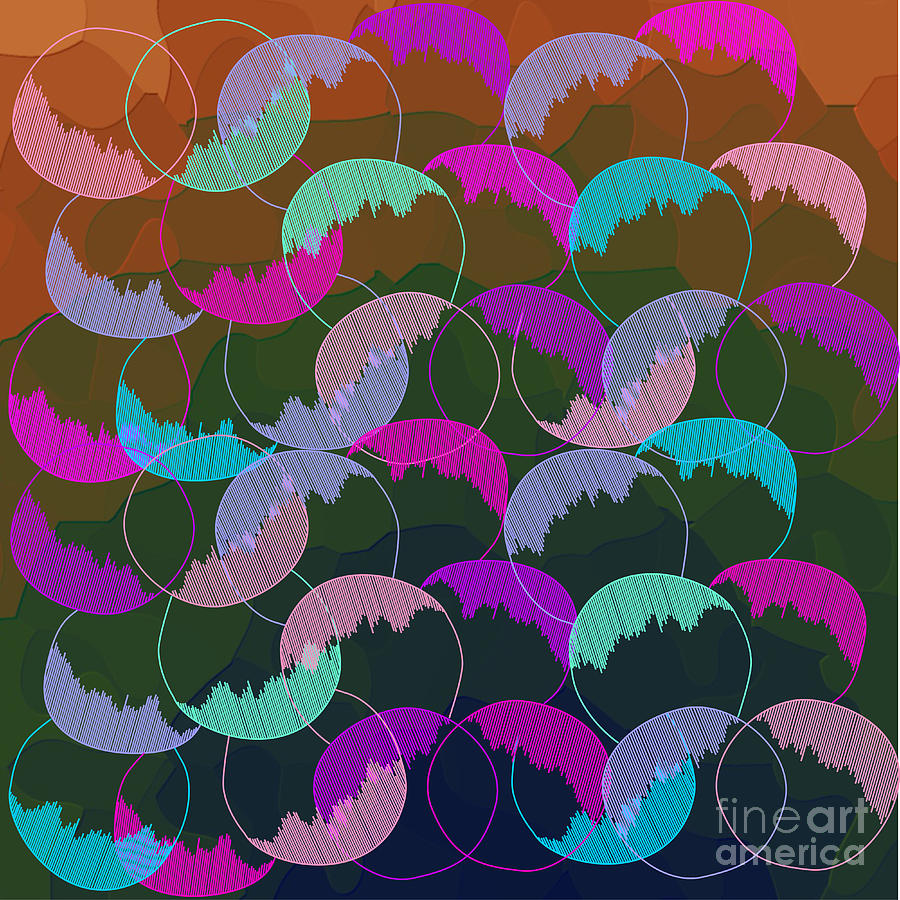 Abstract Digital Art - Round, round, baby by Rouages Design