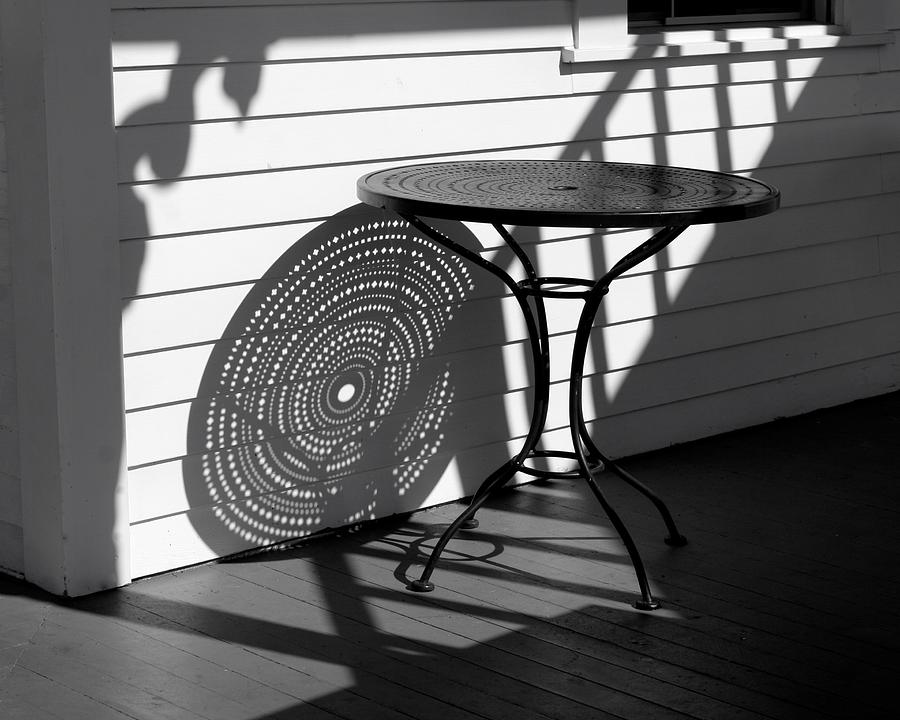 Round Table Shadow Photograph by Polly Castor