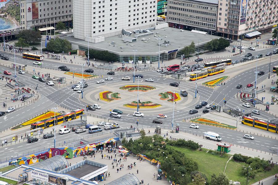 Roundabout in Warsaw Photograph by Chevy Fleet
