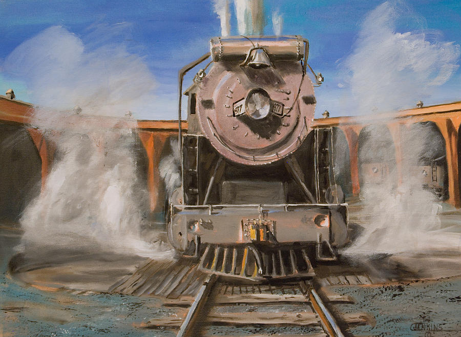 Roundhouse Steam Painting