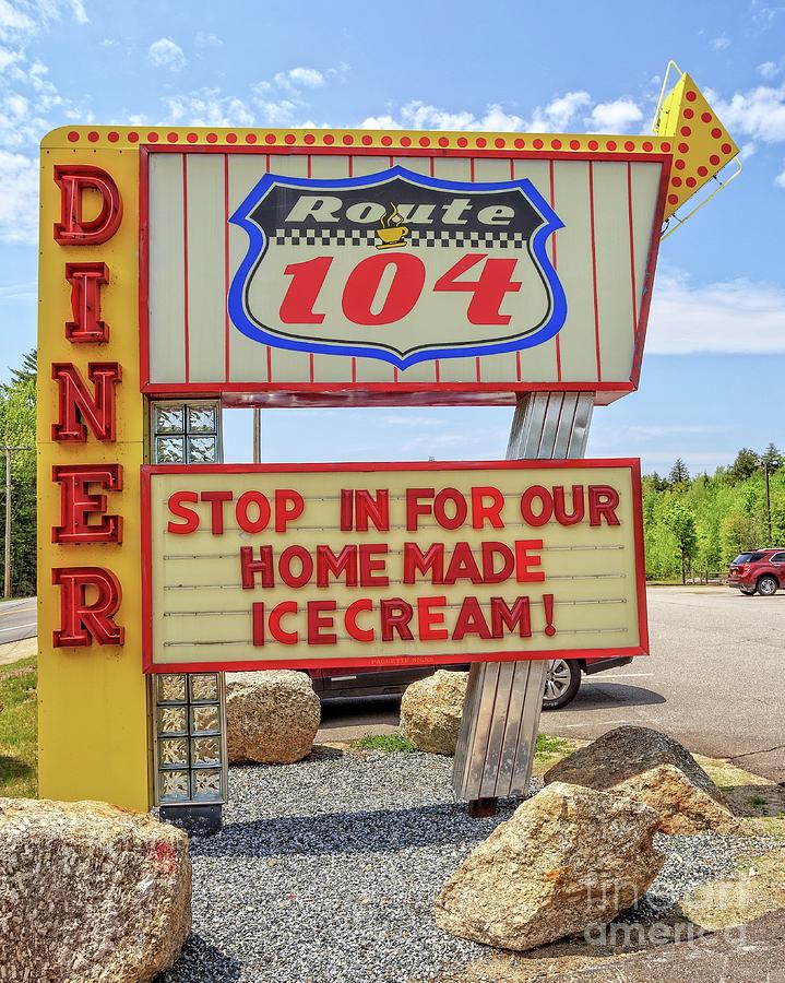 Route 104 Diner Sign Photograph by Edward Fielding