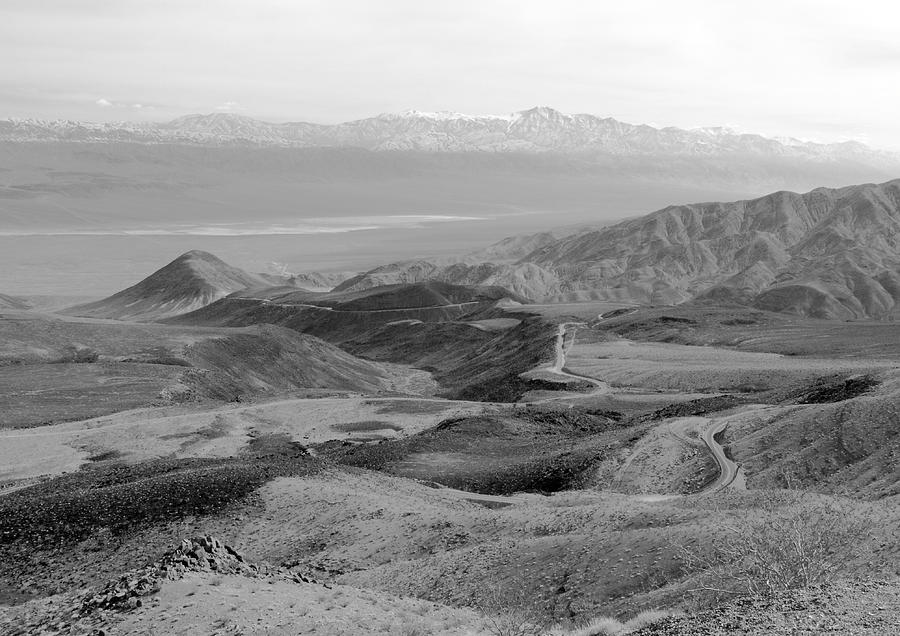 Mountain Photograph - Route 190 and the Panamint Valley by Troy Montemayor
