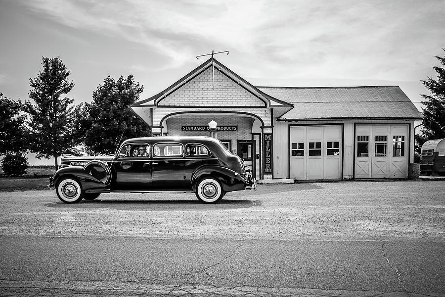 Route 66 Afternoon BW Photograph by Tony HUTSON