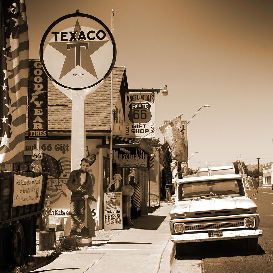 Route 66 - Angel and Vilmas Photograph by Mike McGlothlen